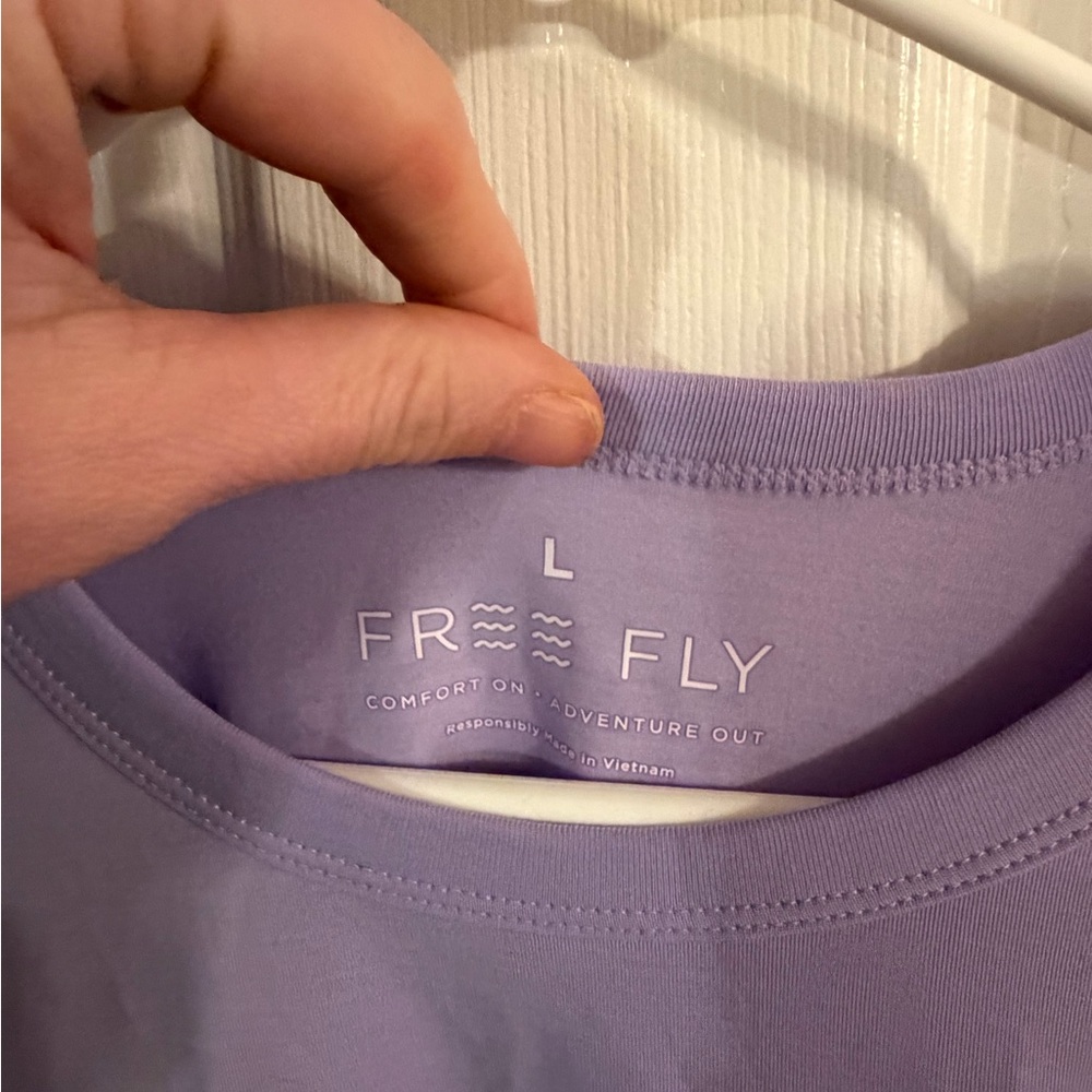 Free Fly Apparel Women's Elevate Lightweight Tee, bright lavender color - Picture 7 of 7